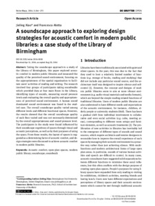 A soundscape approach to exploring design strategies for acoustic ...